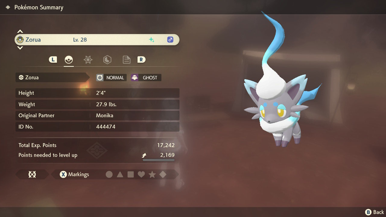 Shiny Zorua in Legends Arceus!!!!!!!